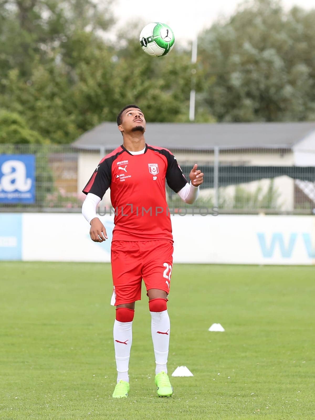 Marvin Ajani (Hallescher FC) at the friendly match Hallescher FC against Berliner AK on 30.06.2017 in Dessau