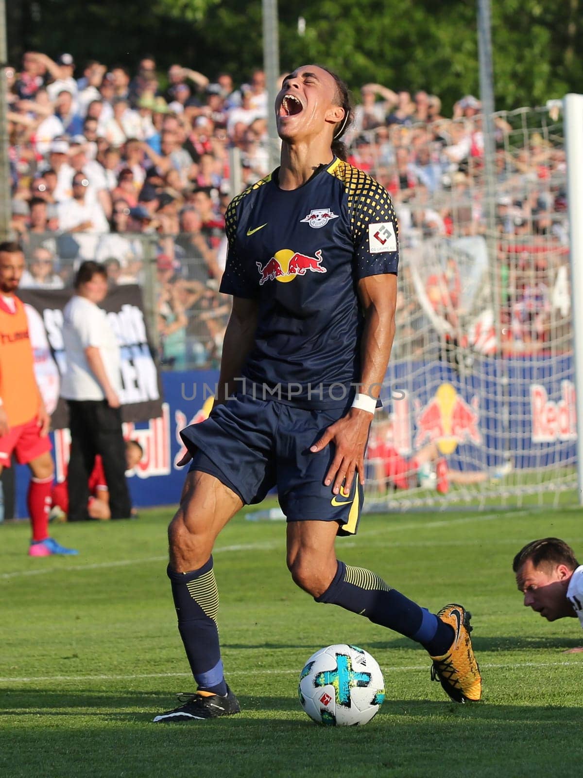 Yussuf Poulsen ( RB Leipzig) at the charity match ZFC Meuselwitz against RB Leipzig on 18.07.2017 in Meuselwitz
