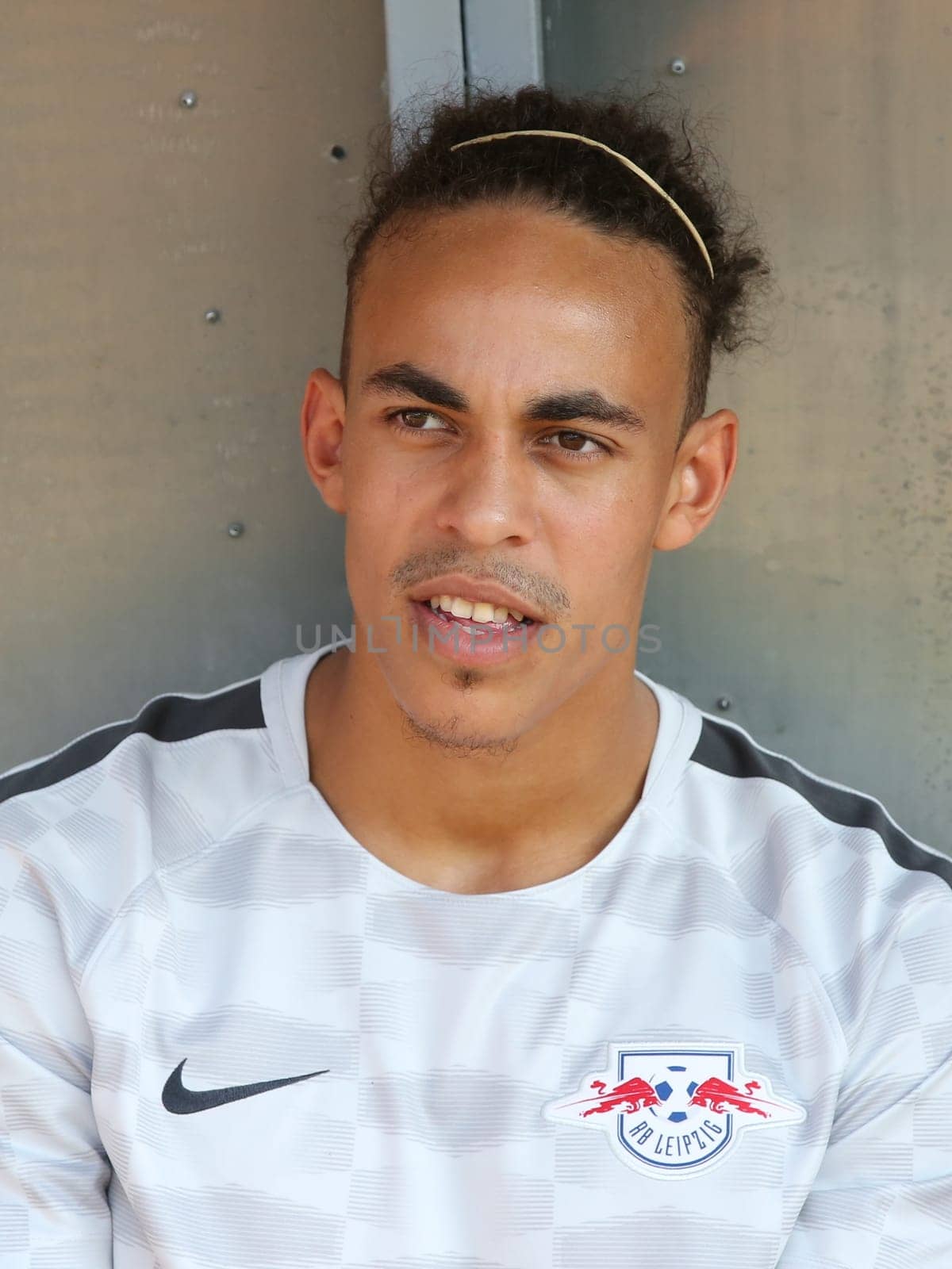 Yussuf Poulsen ( RB Leipzig) at the charity match ZFC Meuselwitz against RB Leipzig on 18.07.2017 in Meuselwitz