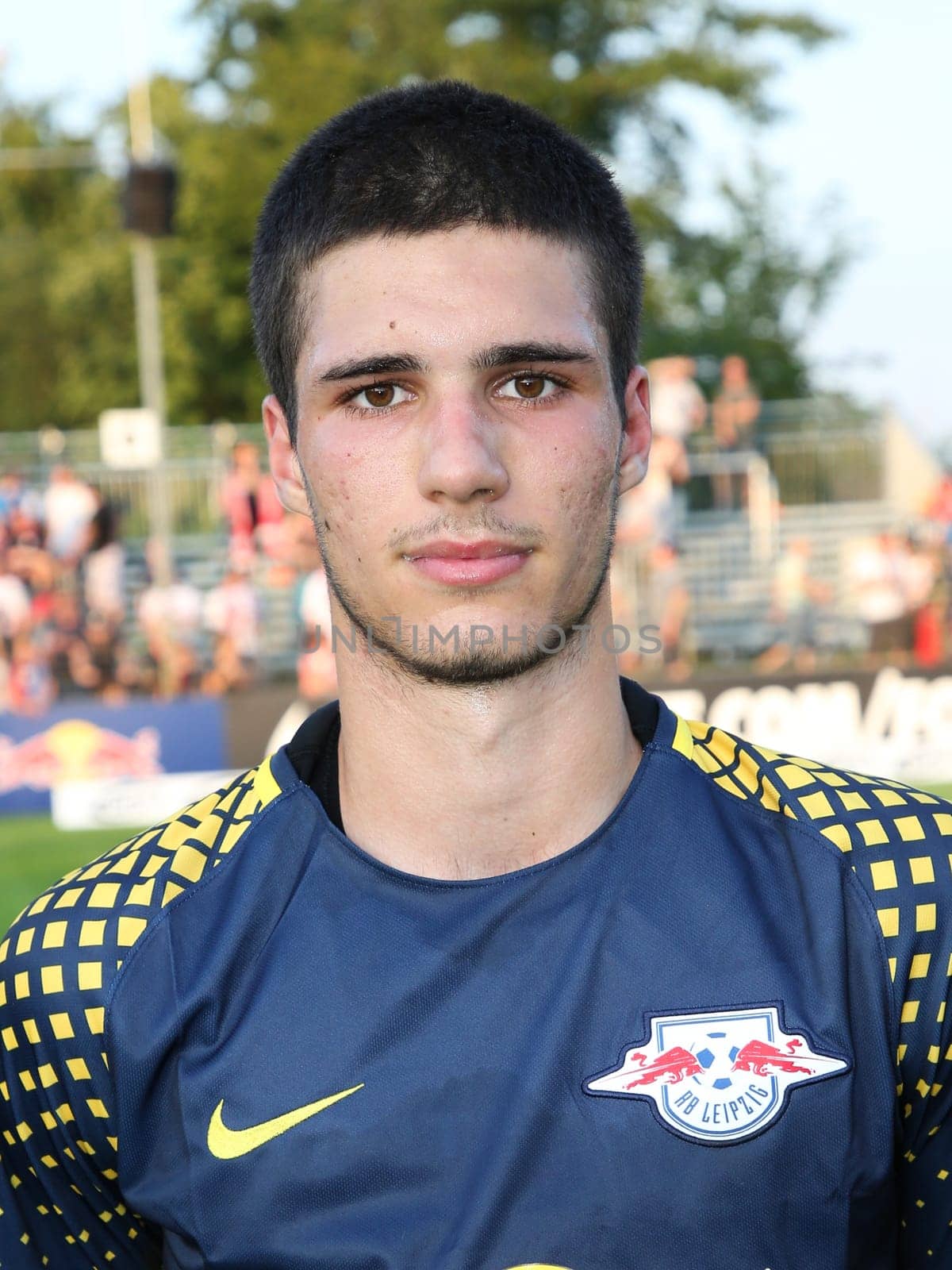 Elias Abouchabaka ( RB Leipzig) at the charity match ZFC Meuselwitz against RB Leipzig on 18.07.2017 in Meuselwitz