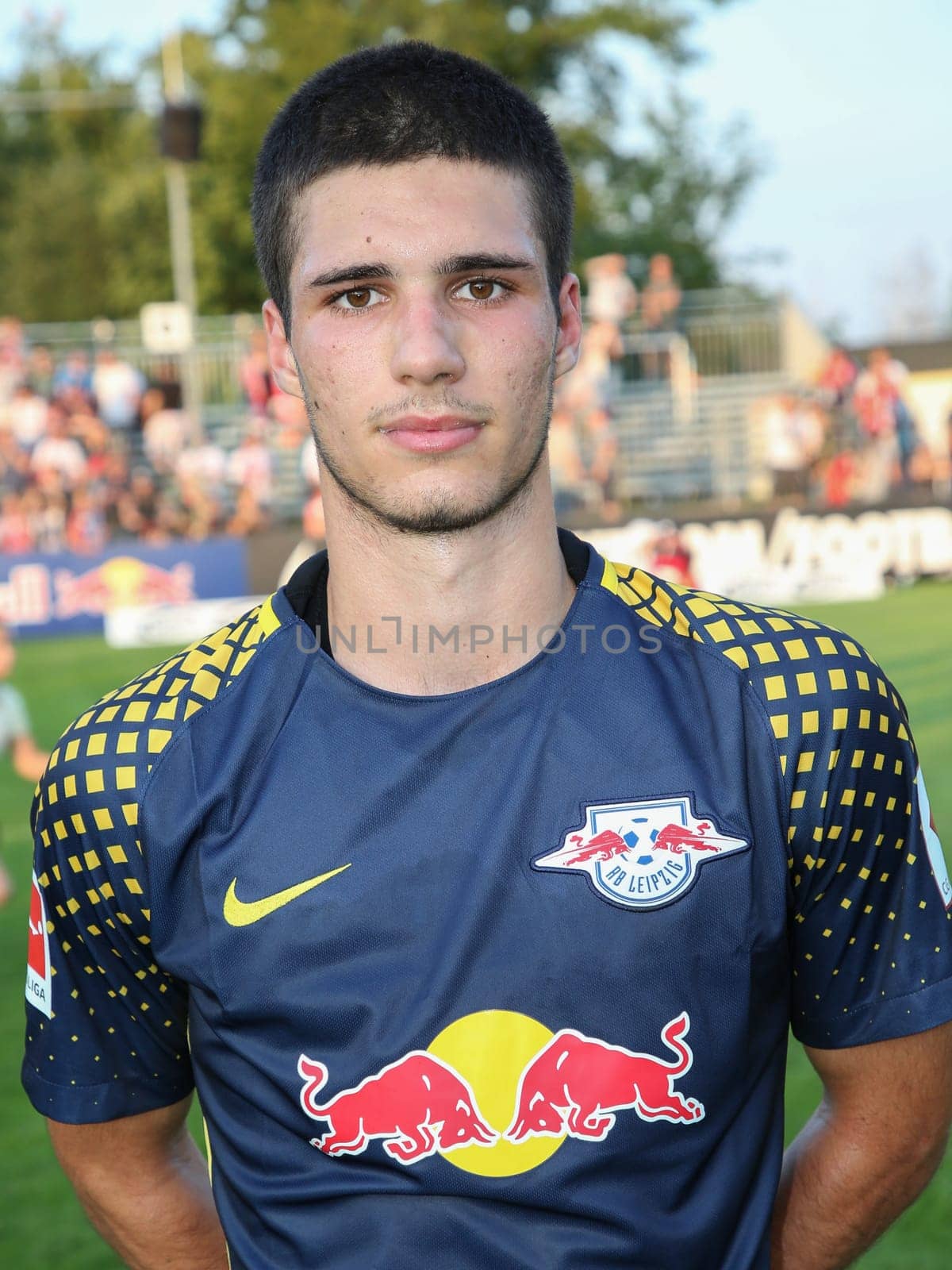 Elias Abouchabaka ( RB Leipzig) at the charity match ZFC Meuselwitz against RB Leipzig on 18.07.2017 in Meuselwitz