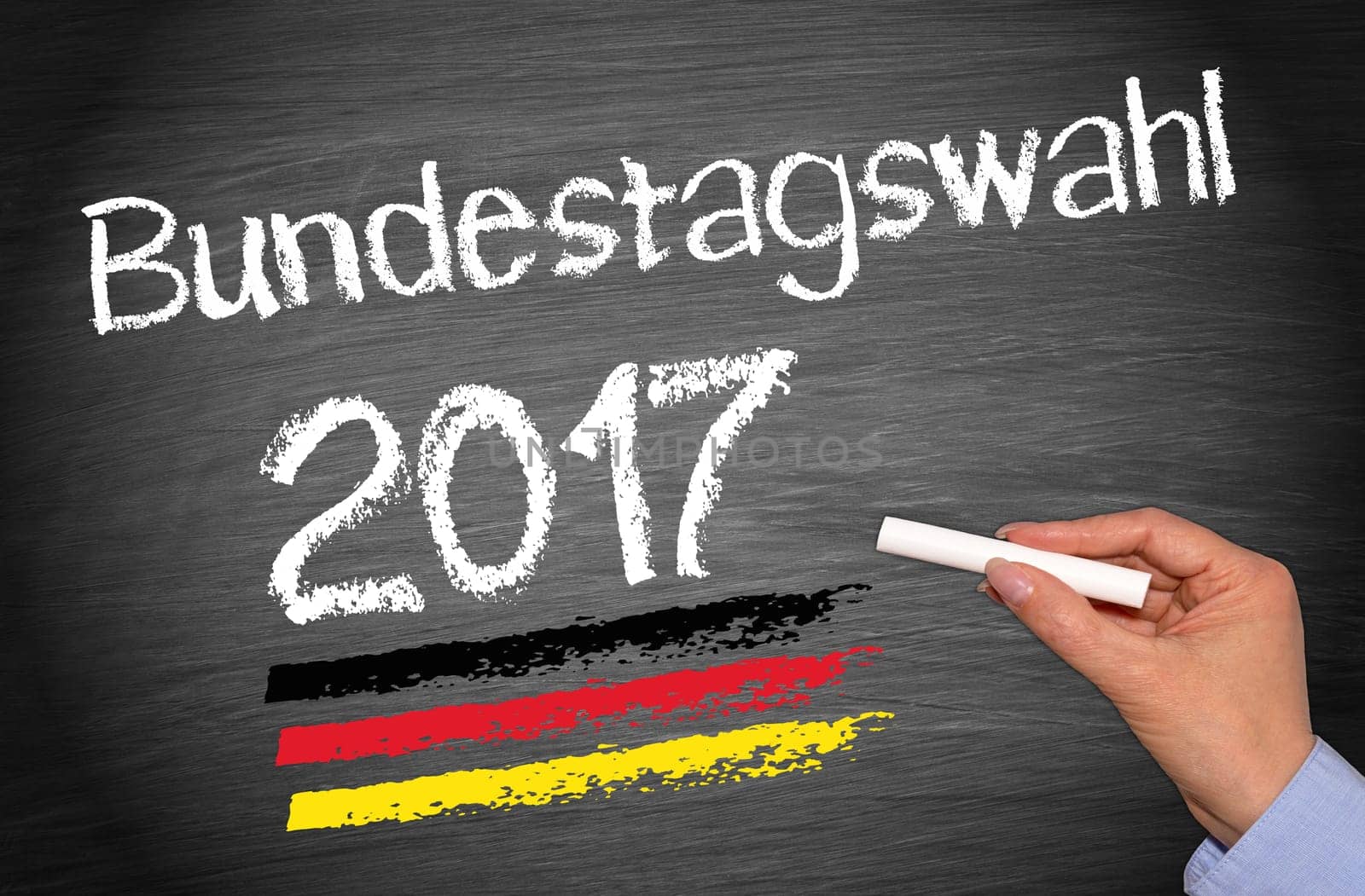 Elections in Germany 2017 - Bundestagswahl blackboard