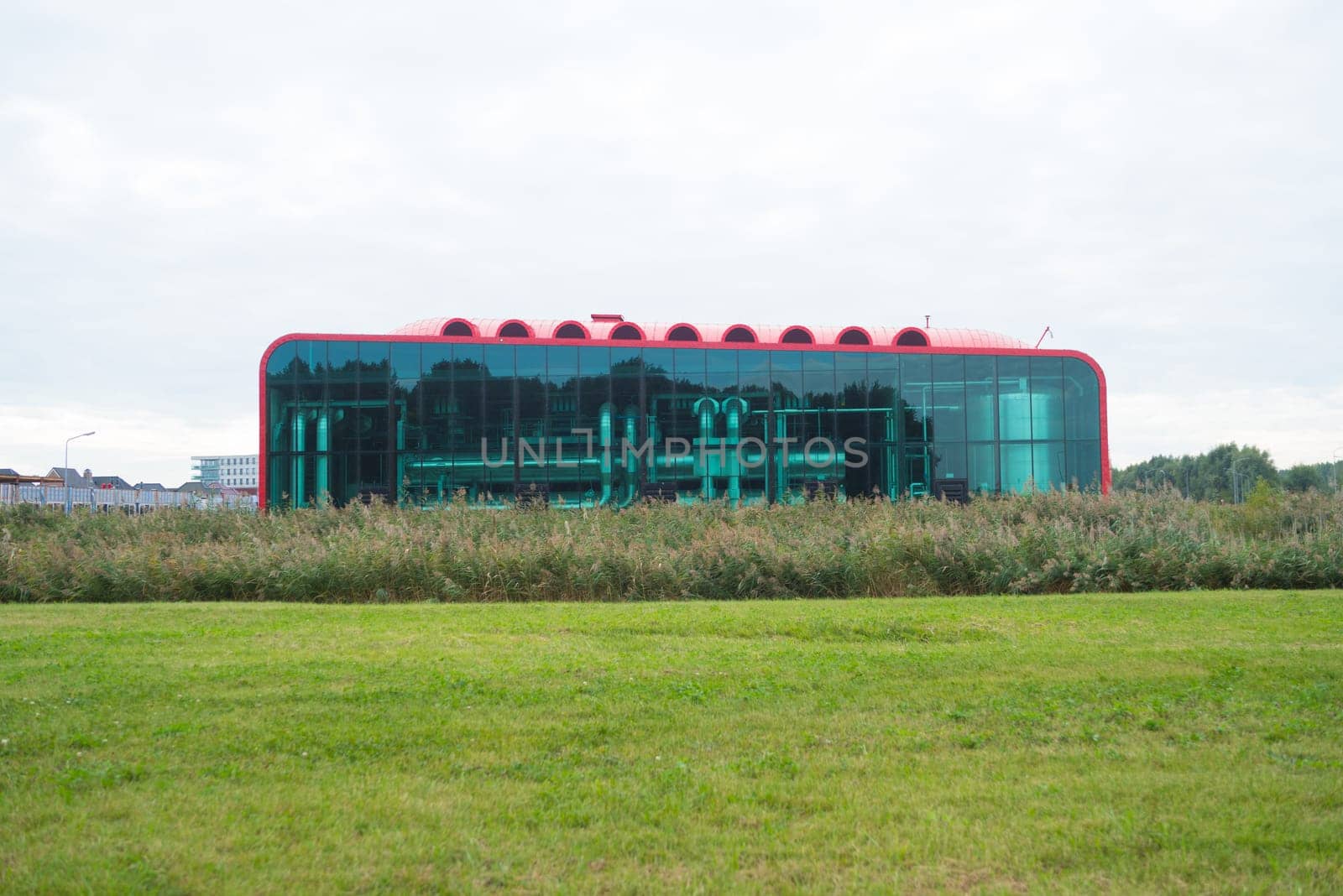 ALMERE, NETHERLANDS - OCTOBER 1, 2016:: Heat transfer station building. This station guarantees a continuously district heating for 11,000 households and companies