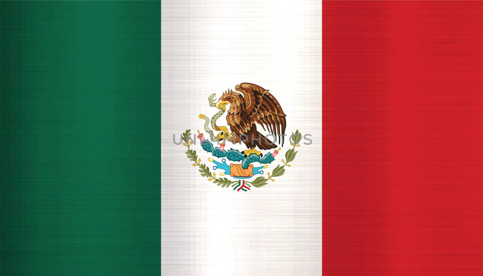 Mexico Flag metallic texture