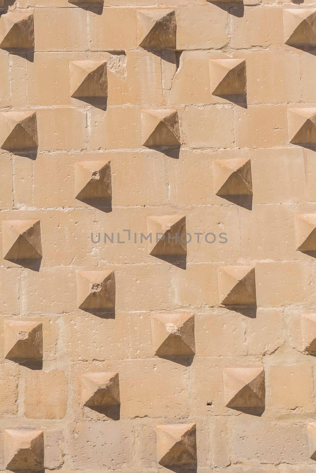 Jabalquinto Palace main facade details, Baeza, Spain