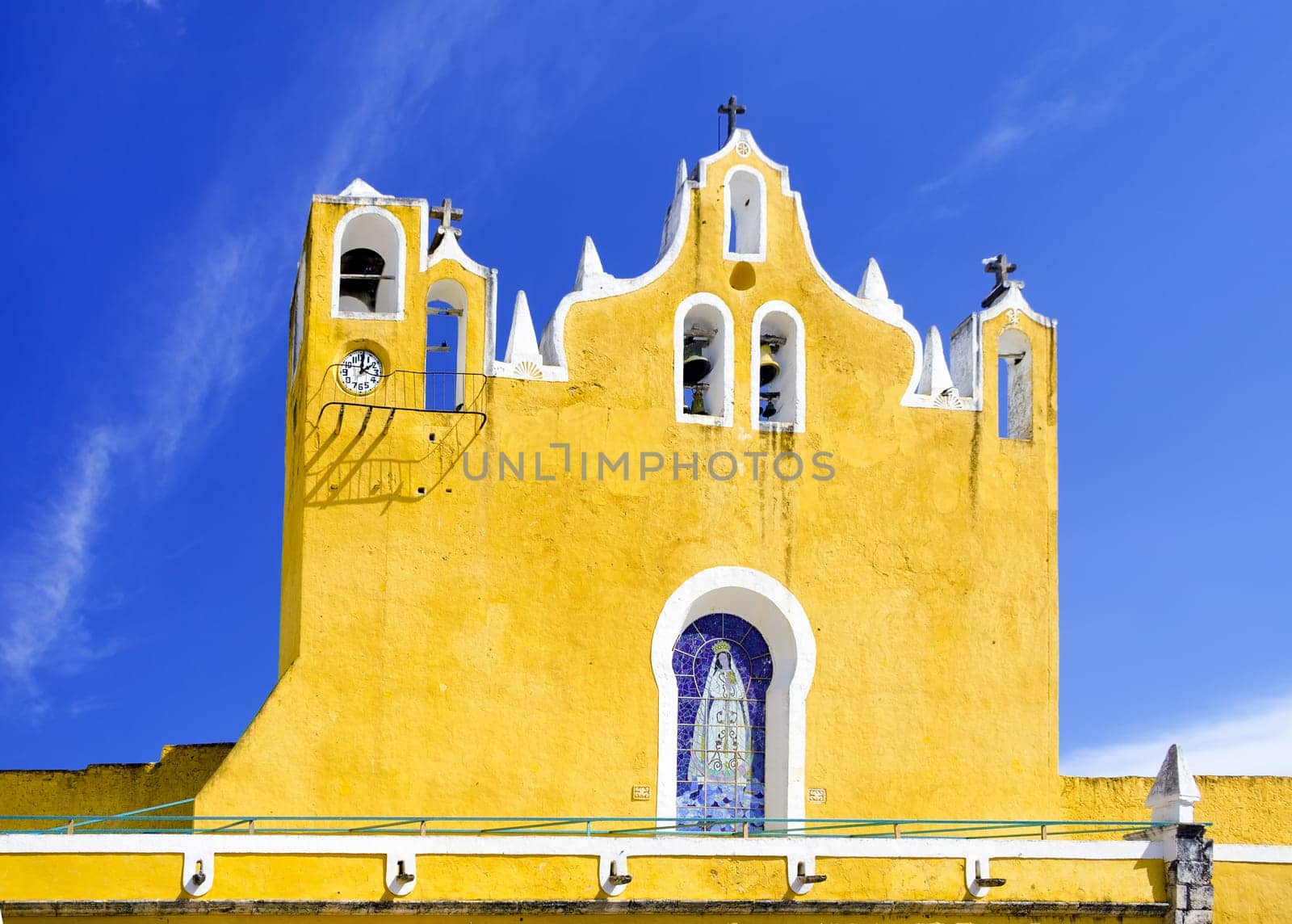 Church of the  Convento De San Antonio De Padua in Izamal, Mexico.