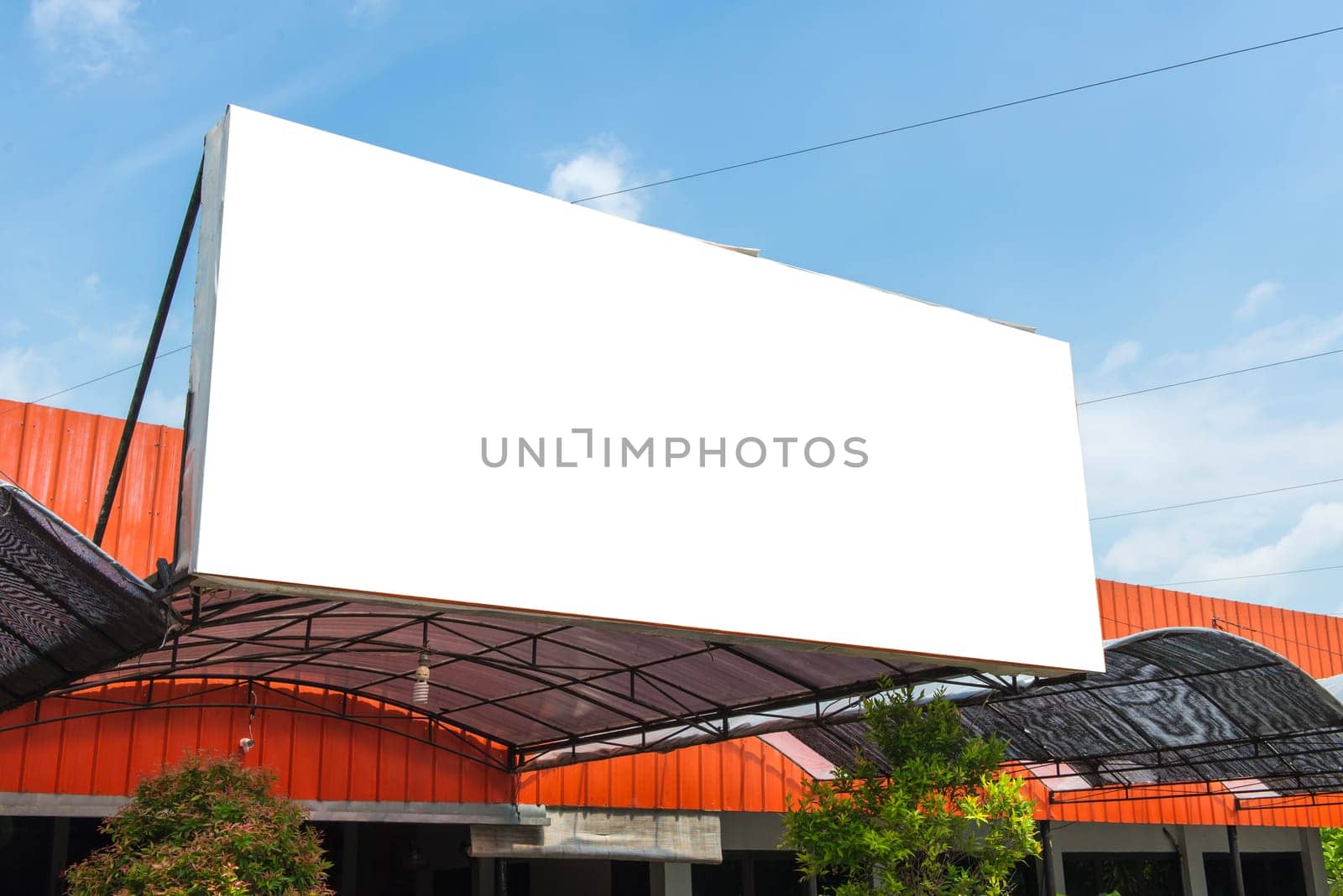 billboard or advertising poster on building for advertisement concept background.