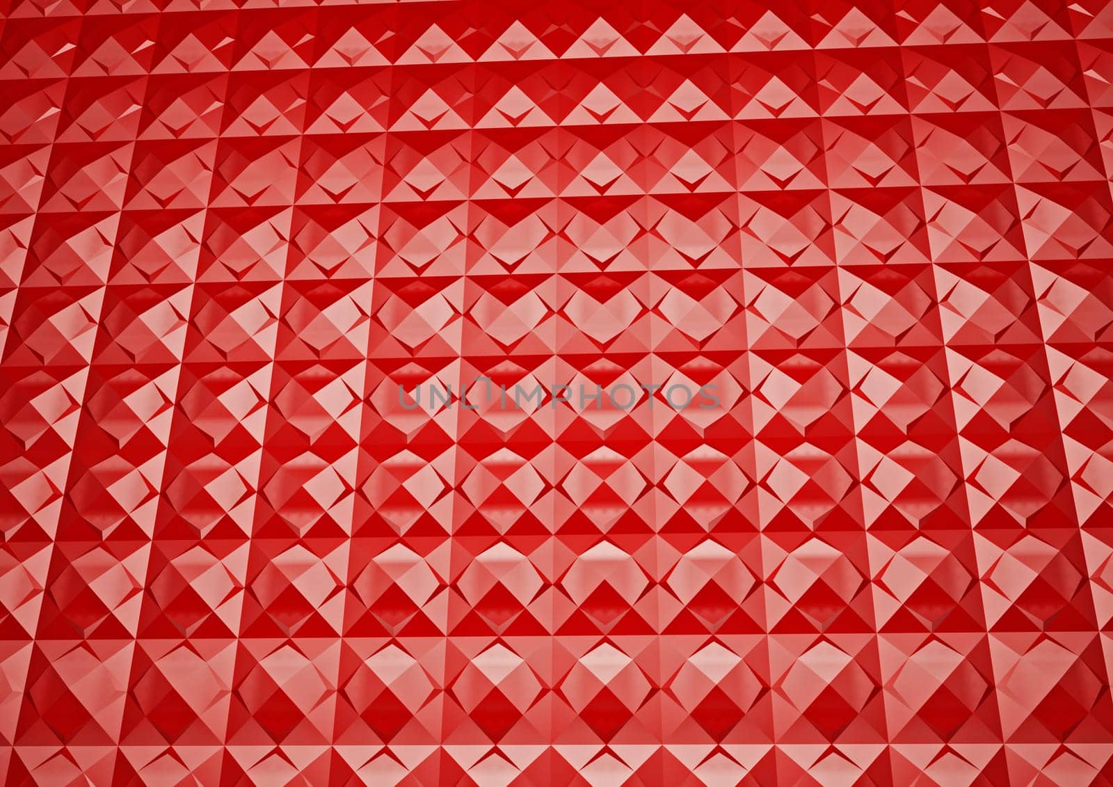 Dimensional abstract geometric polygon backdrop. 3D rendering.