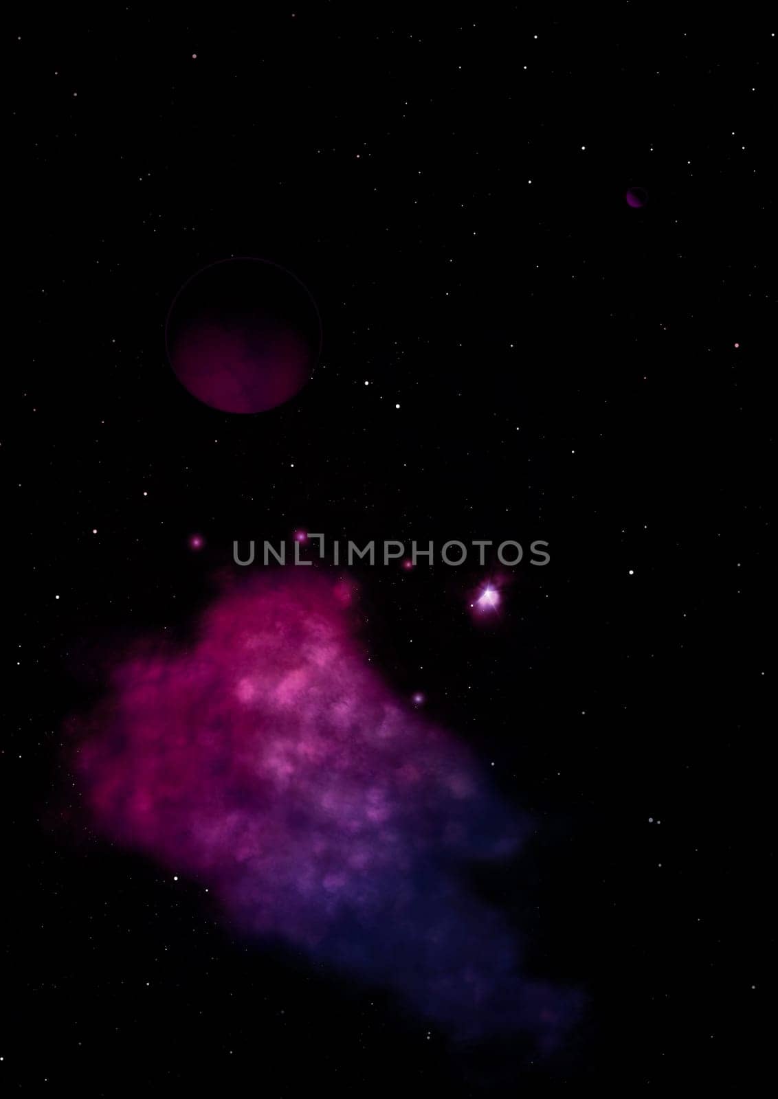Small part of an infinite star field of space in the Universe. Elements of this image furnished by NASA . 3D rendering