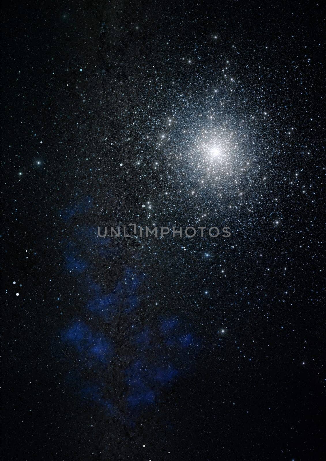 Small part of an infinite star field of space in the Universe. Elements of this image furnished by NASA . 3D rendering