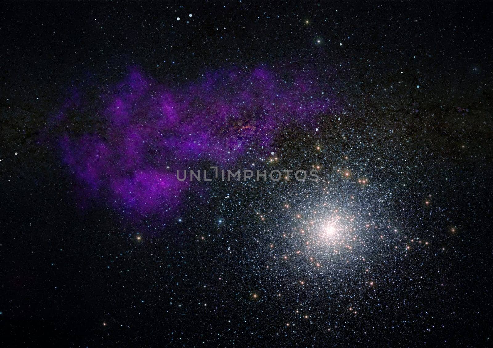 Star field in space a nebulae and a gas congestion. Elements of this image furnished by NASA . 3D rendering