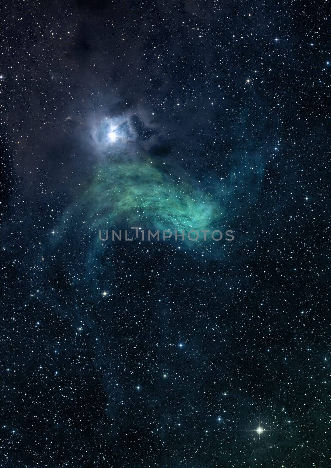 Far being shone nebula and star field against space. "Elements of this image furnished by NASA"". 3D rendering."