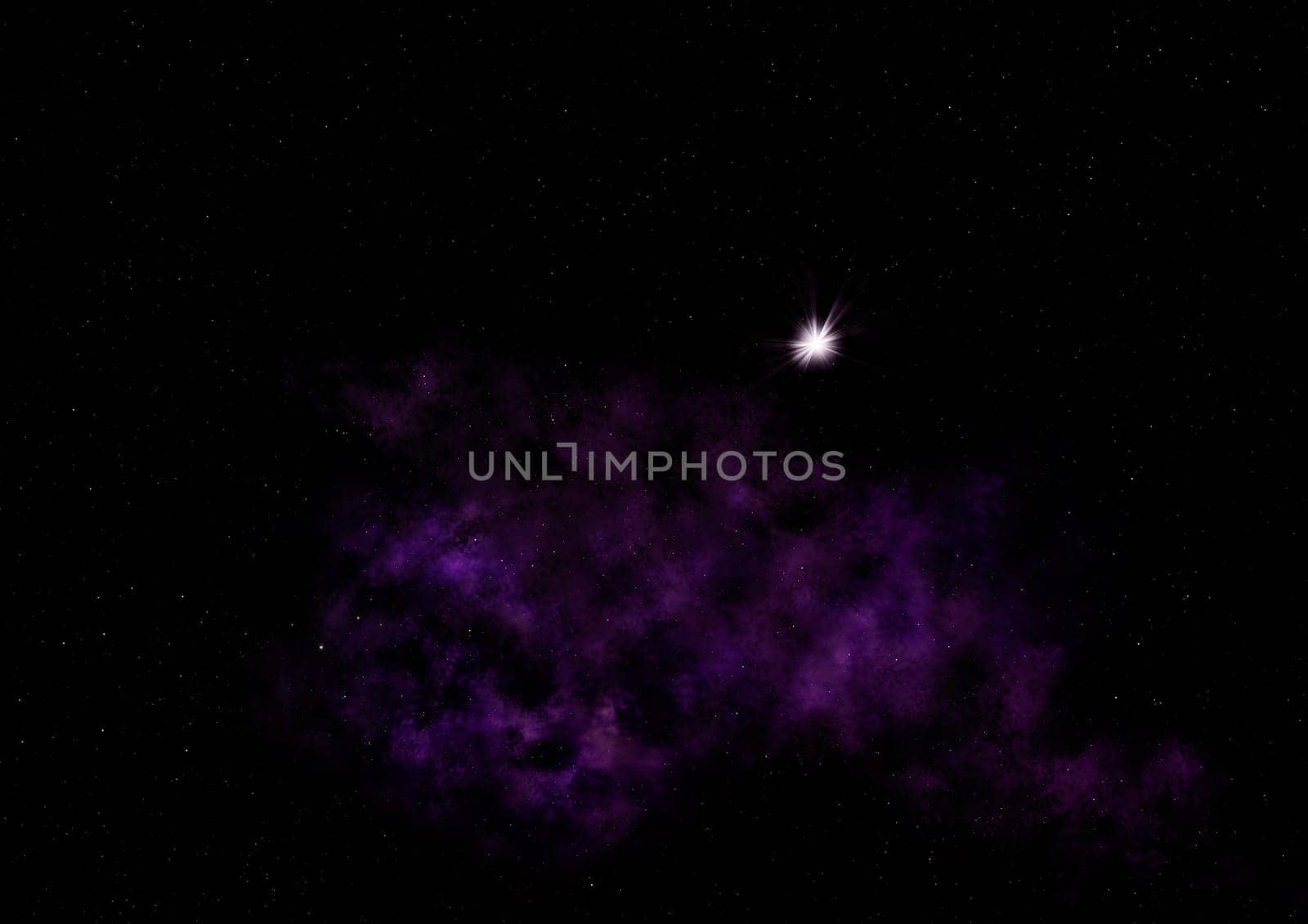 Small part of an infinite star field of space in the Universe. Elements of this image furnished by NASA . 3D rendering
