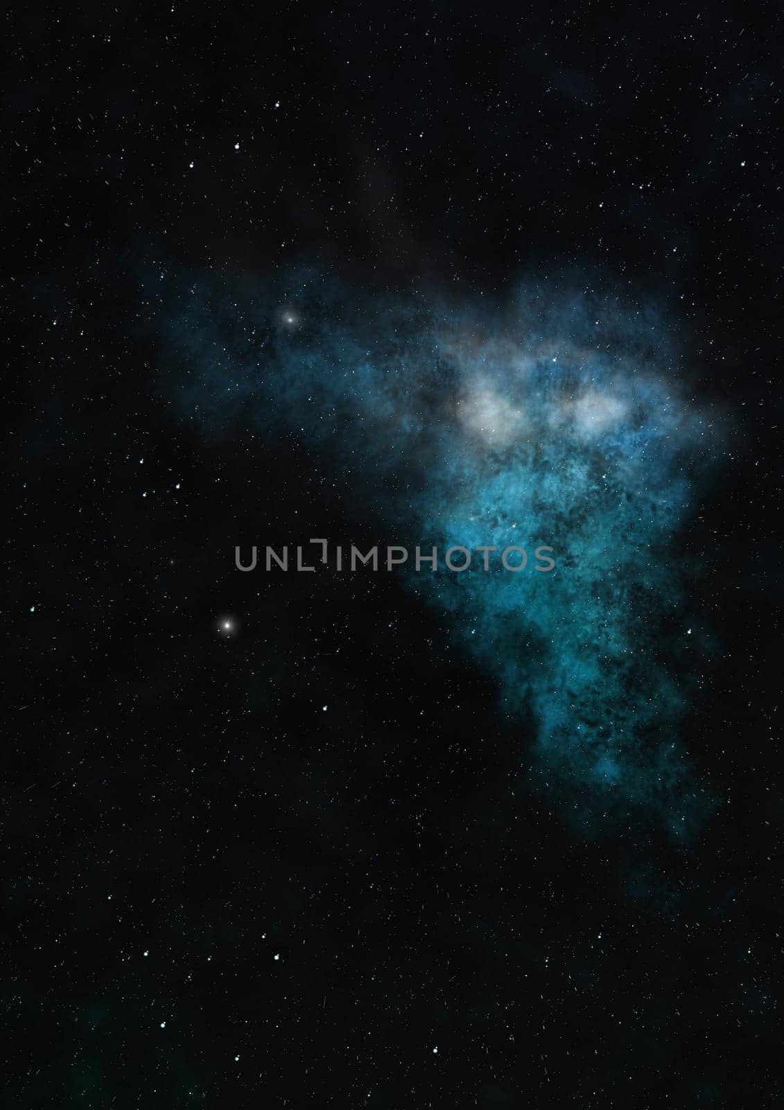Small part of an infinite star field of space in the Universe. Elements of this image furnished by NASA . 3D rendering