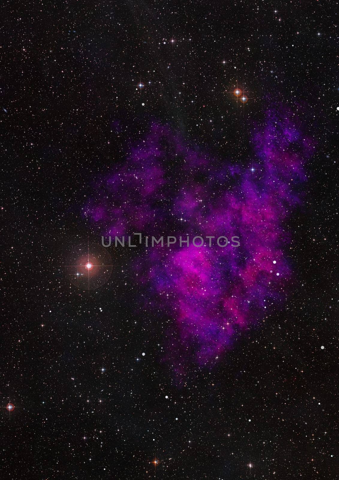 Small part of an infinite star field of space in the Universe. Elements of this image furnished by NASA . 3D rendering