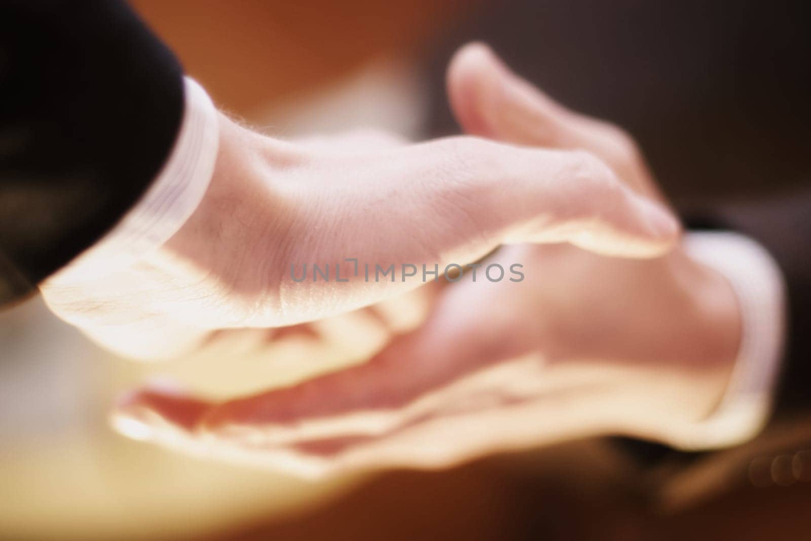 Handshake close-up with blur