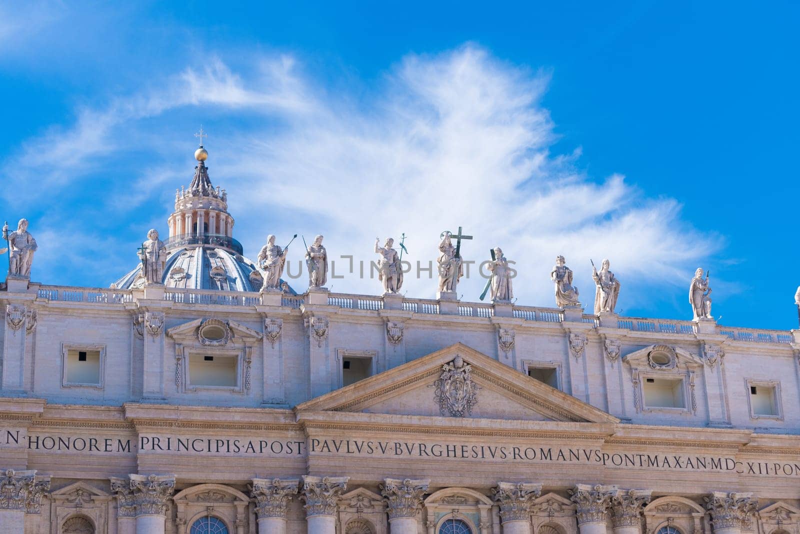 exterior of the famous st peter's basilica in vatican city
