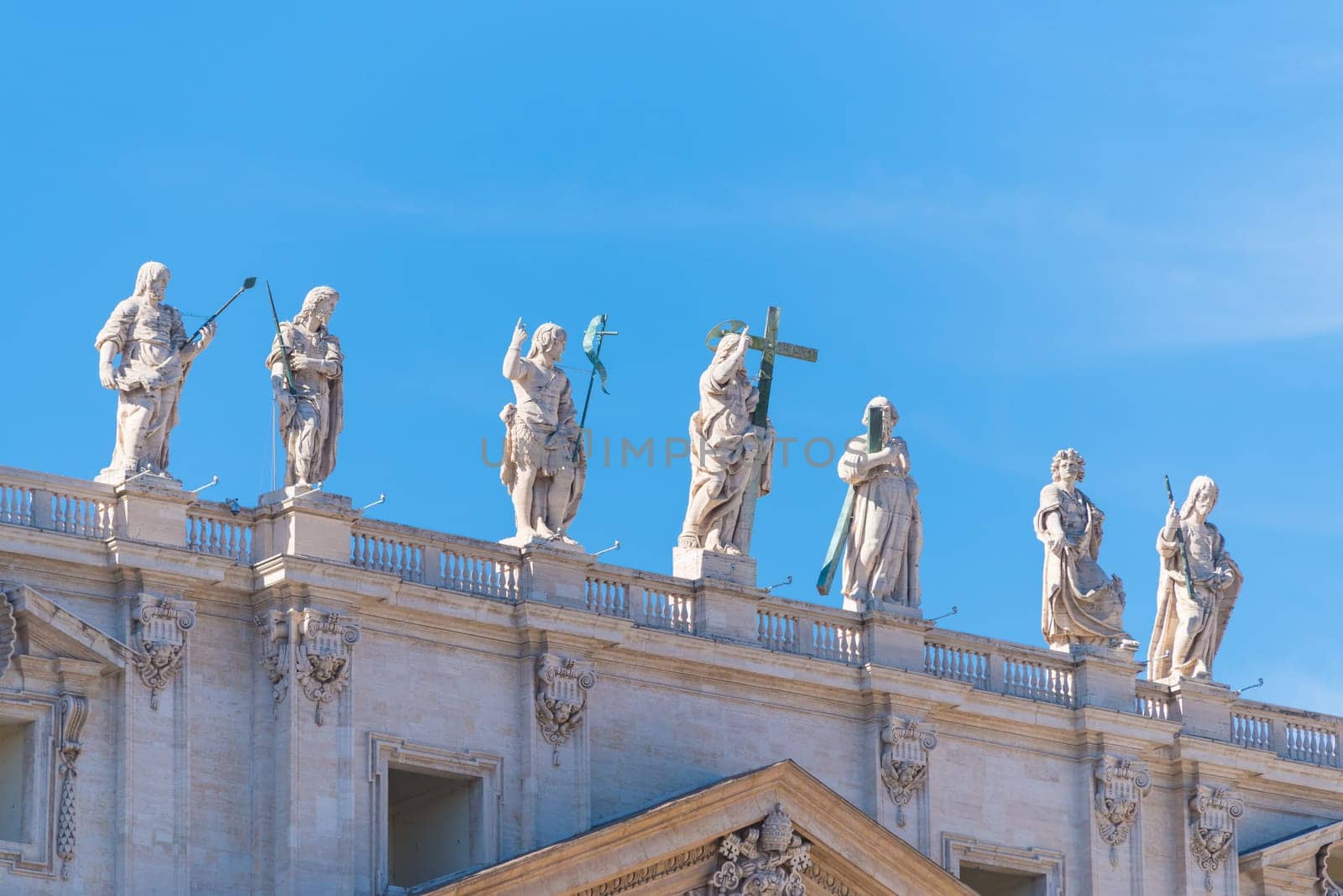 exterior of the famous st peter's basilica in vatican city