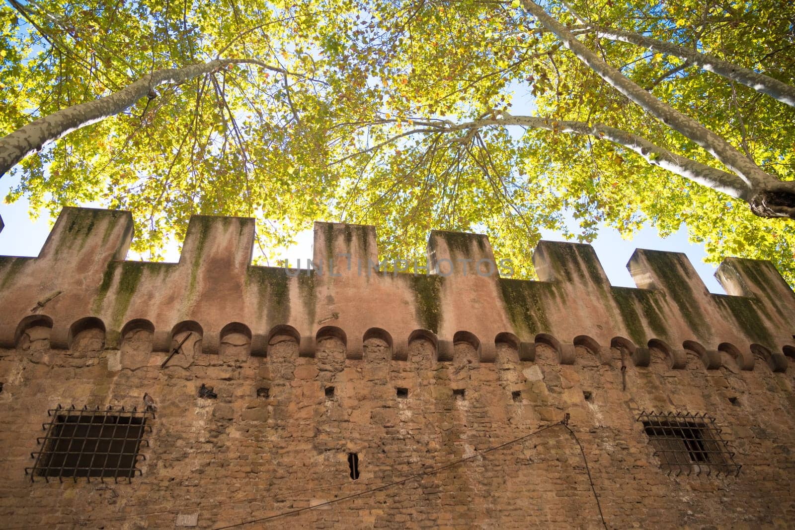 old castle wall around vatican city