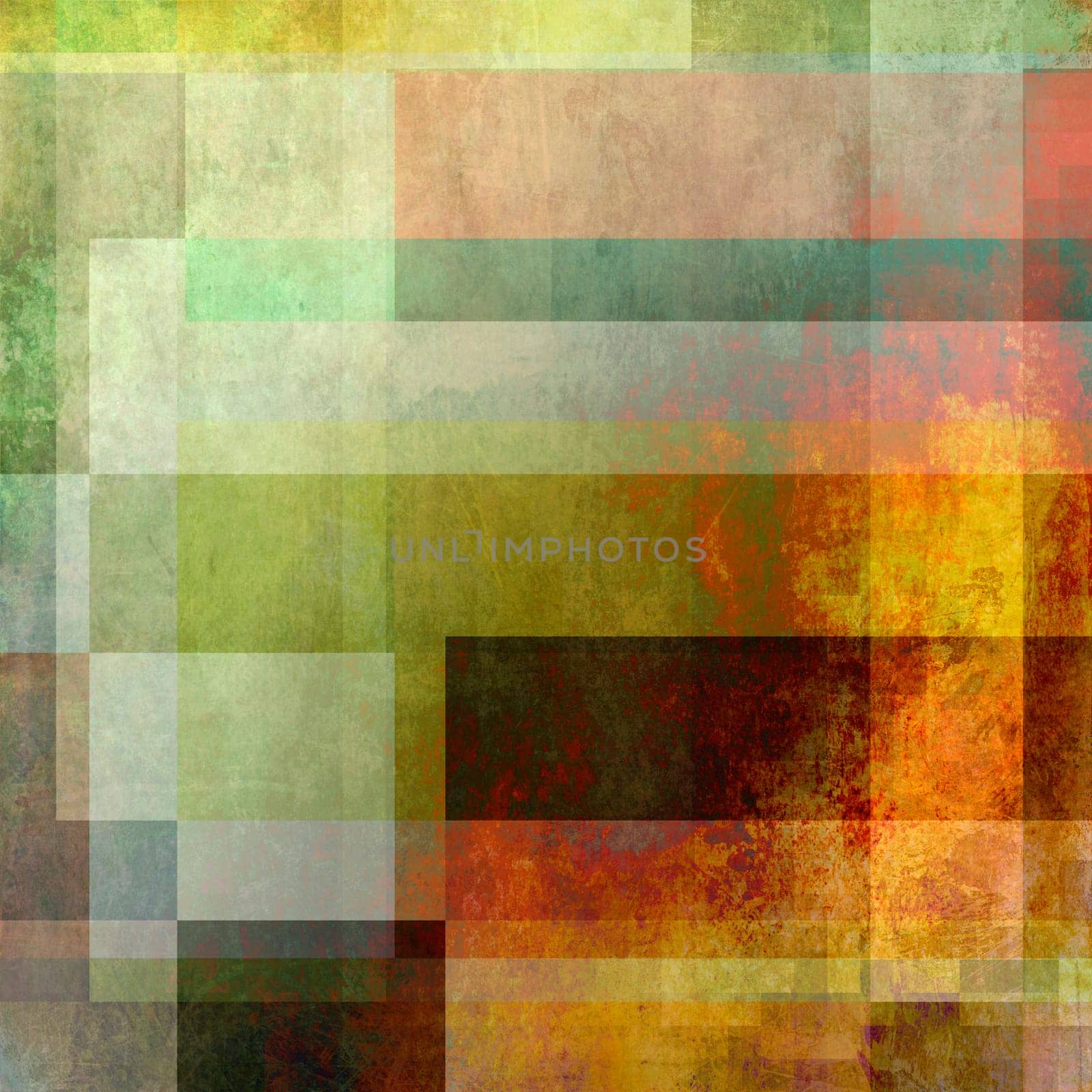 painting squares abstract colors muted wiped autumn tones