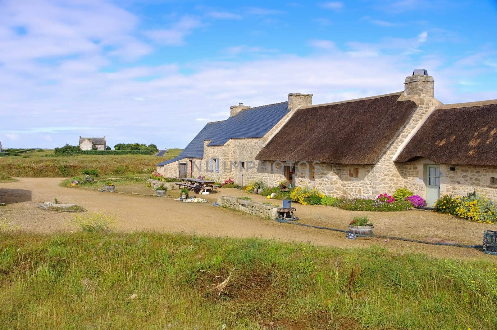 Village of Meneham in Brittany,Finistere in France - village Meneham in Finistere in Brittany,France