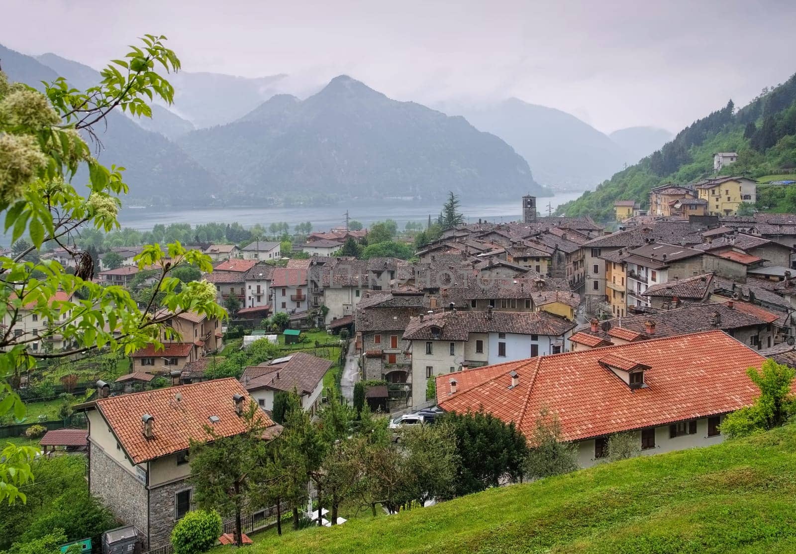 Anfo on Lake Idro in Northern Italy - town Anfo Lake Idro,Lombardy in northern Italy