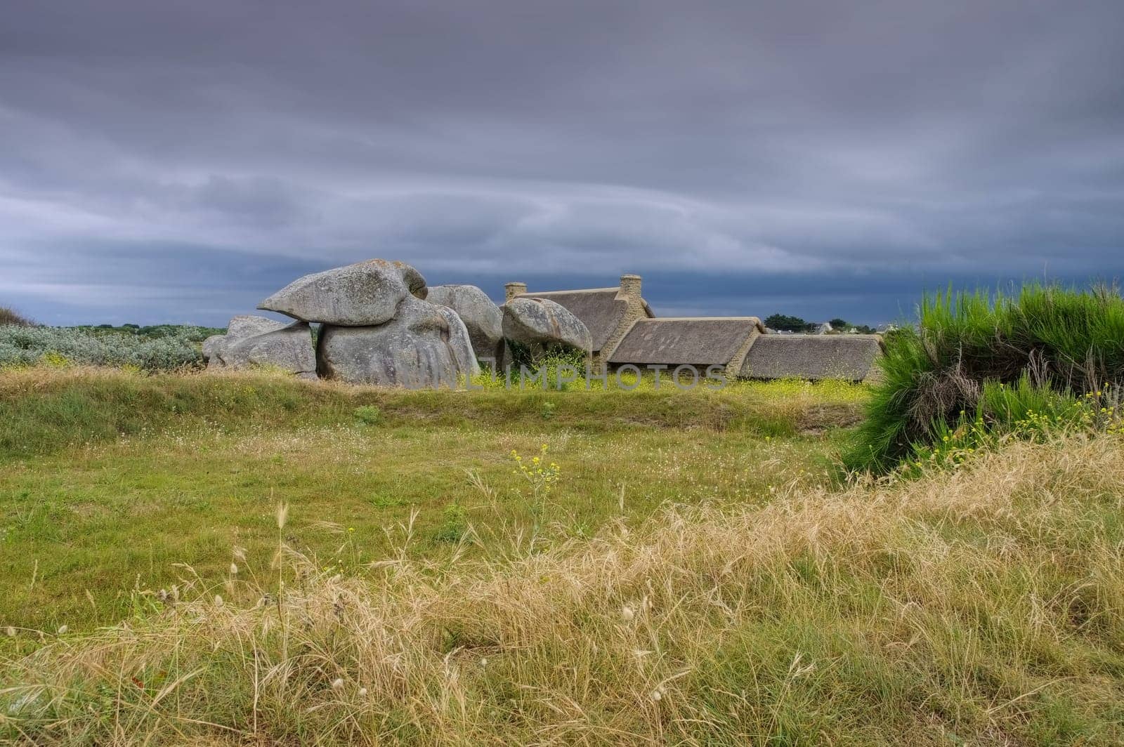 Village of Meneham in Brittany,Finistere in France - village Meneham in Finistere in Brittany,France