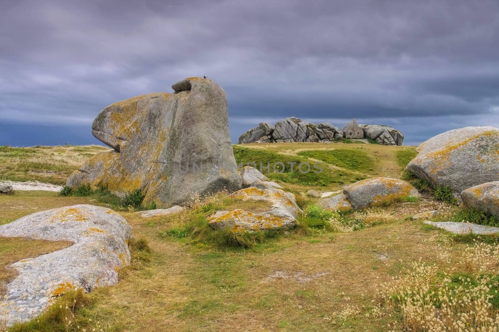 Village of Meneham in Brittany,Finistere in France - village Meneham in Finistere in Brittany,France