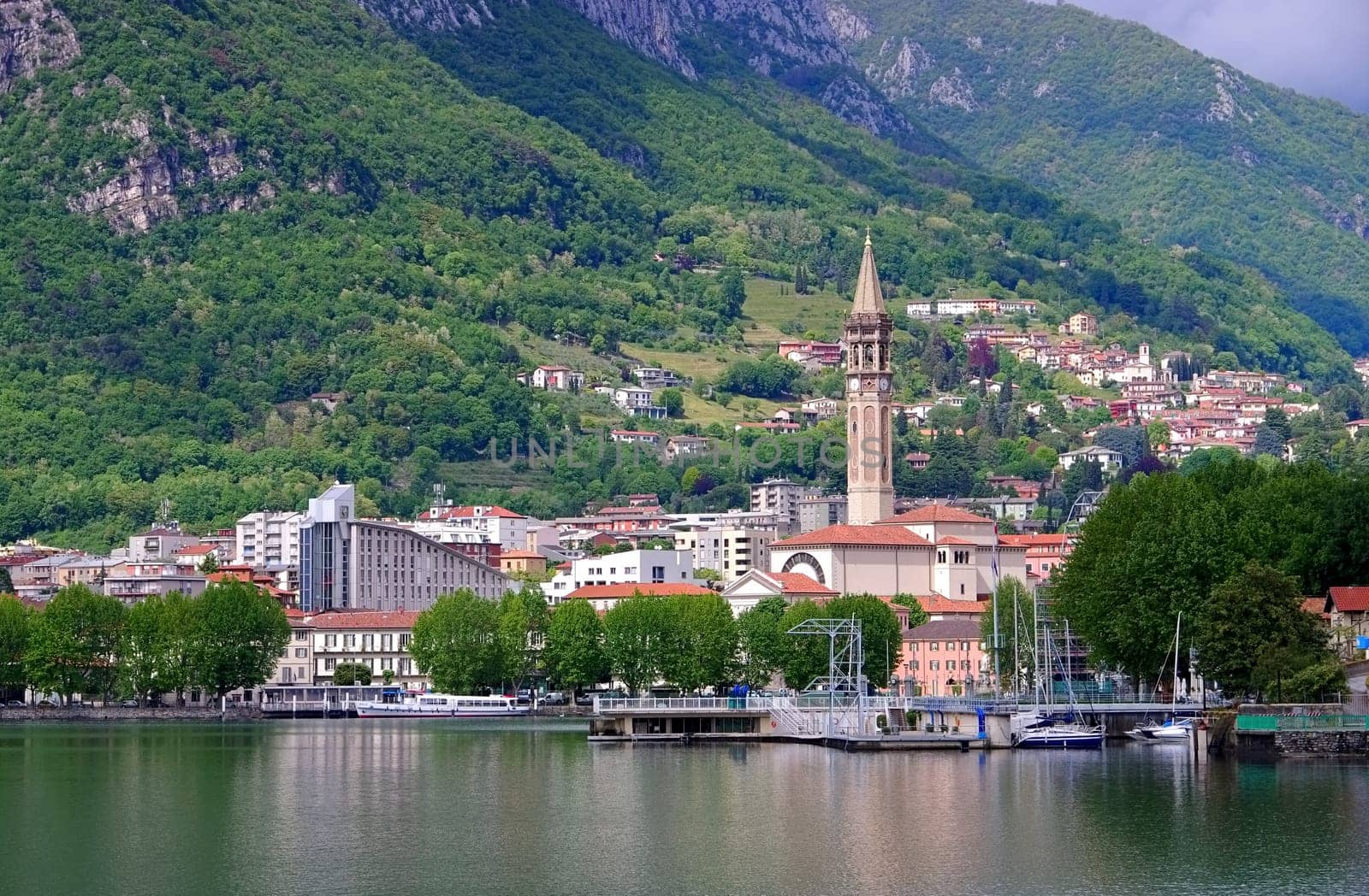 Lecco on Lake Como in Italy - Lecco Lake Como,Lombardy in Italy