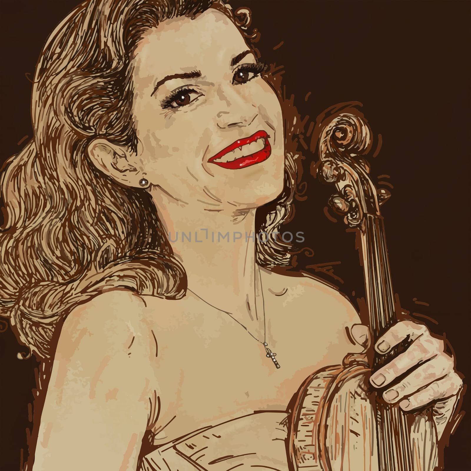 Portrait of a violinist