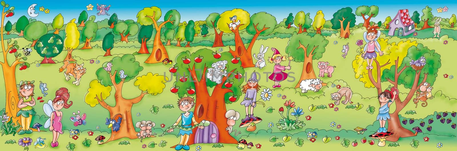 Elven wild animals living in the woods