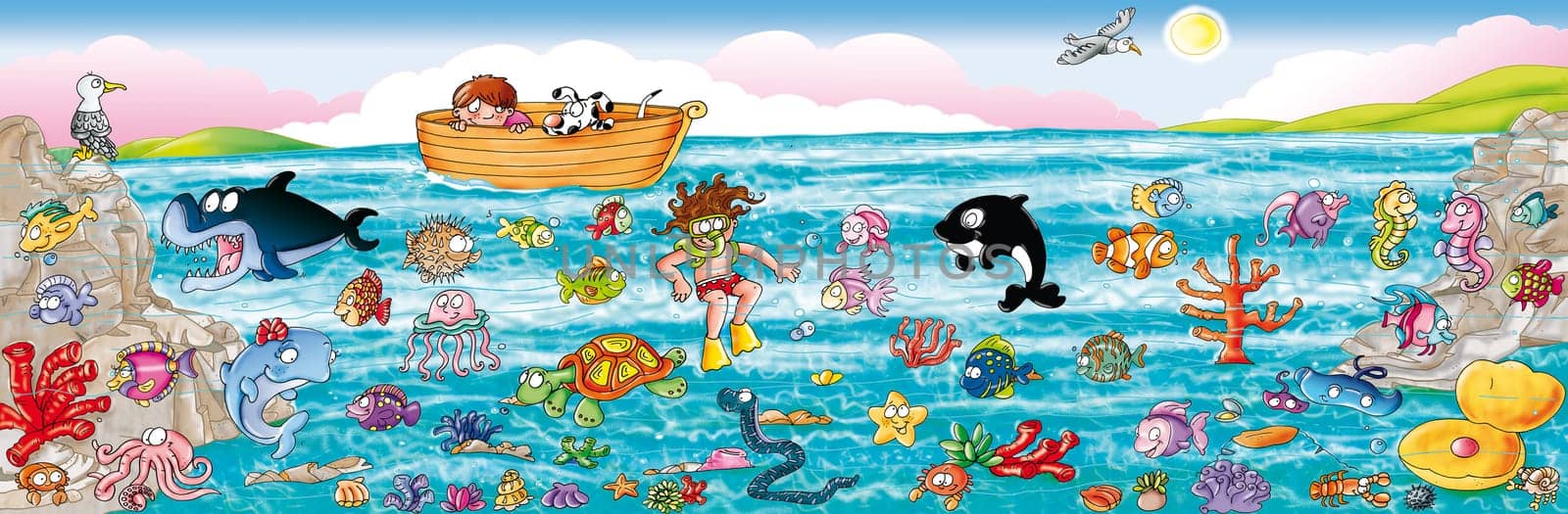 Sea animal animals all the fish breeds,