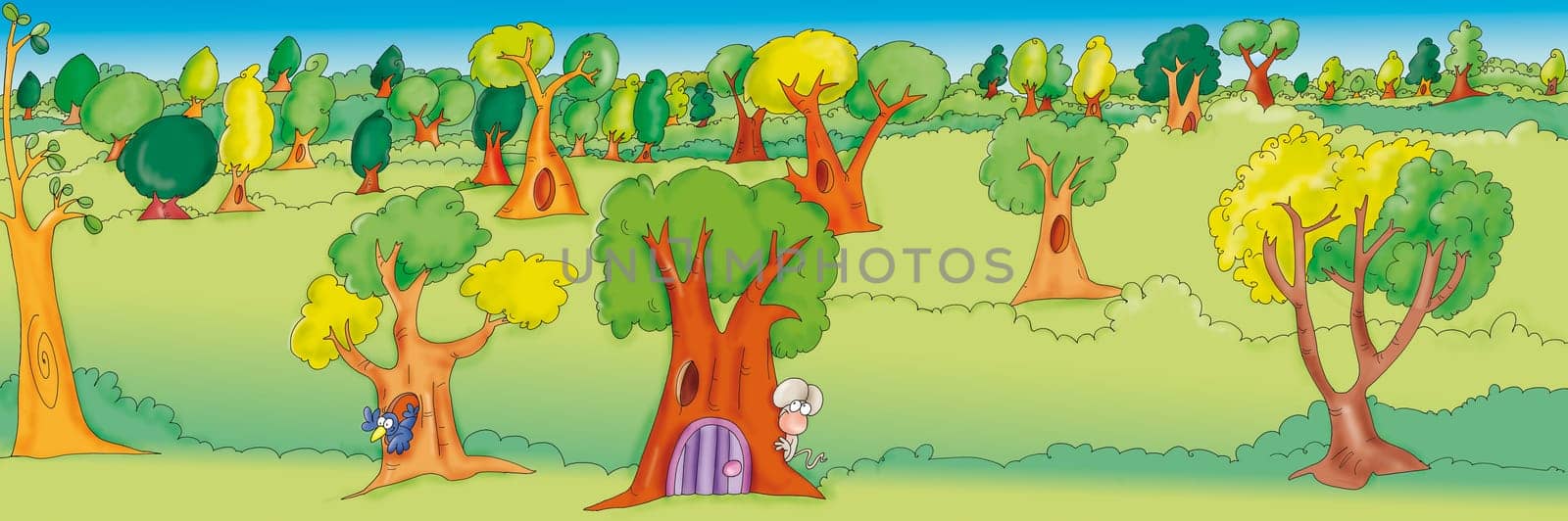 Elven wild animals living in the woods