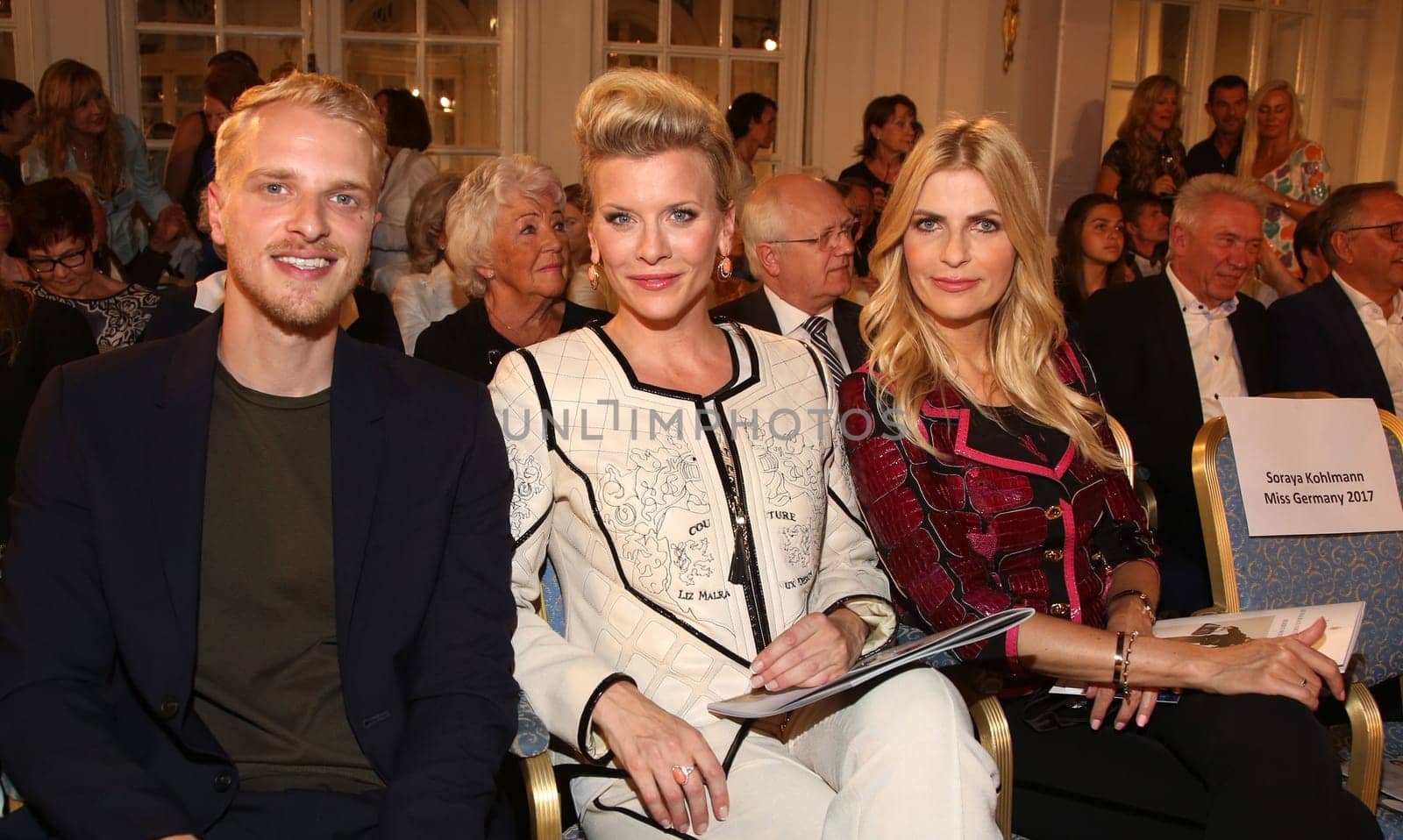 Mario Galla,Eva Habermann and Tanja Buelter at the Liz Malraux Fashion Show Winter 2017 at the Hotel Atlantic,Hamburg