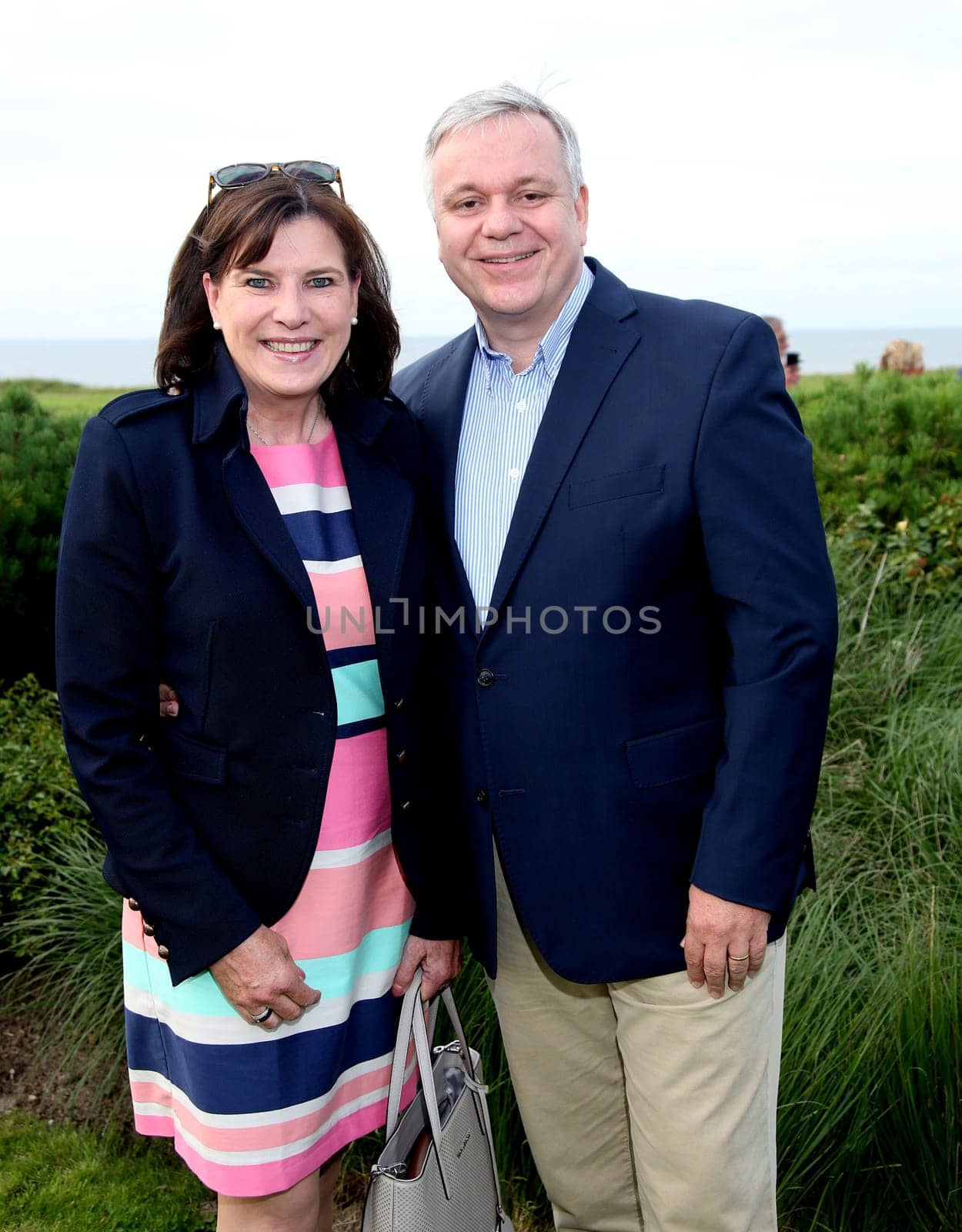 Dr.Michael Freytag with his wife ,. Manfred Baumann invited to the yearly crab dinner in his house in Morsum - Sylt