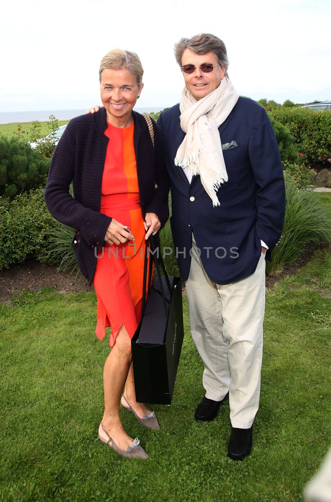 Inga Griese with man . Manfred Baumann invited to the yearly crab dinner in his house in Morsum - Sylt