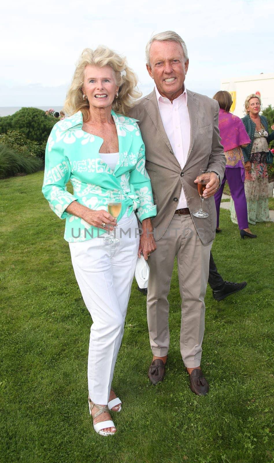 Chippi Klindworth and husband Juergen Kkindworth,. Manfred Baumann invited to the yearly crab dinner in his house in Morsum - Sylt