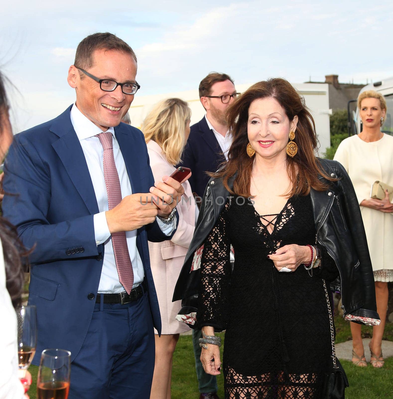 Vicky Leandros,. Manfred Baumann invited to the yearly crab dinner in his house in Morsum - Sylt
