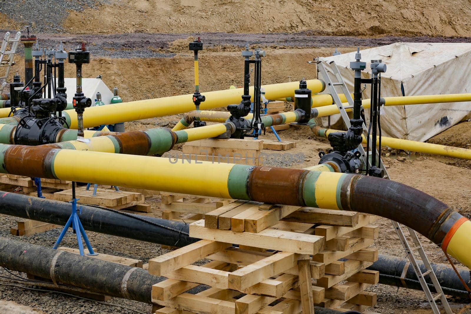 Construction work gas pipeline ,Hesse,Germany