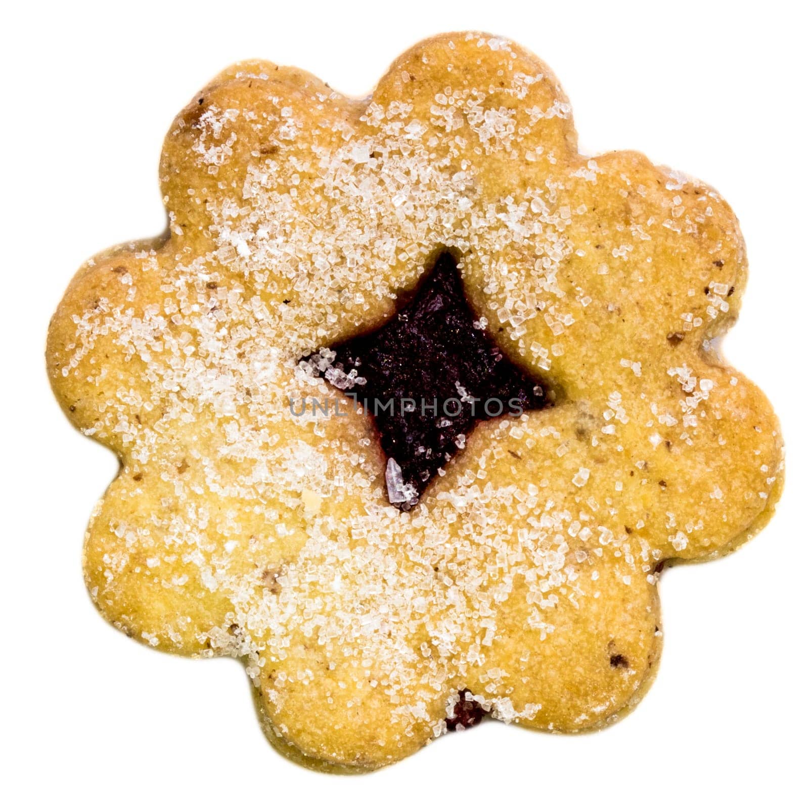 Christmas cookies as cronies against a white background