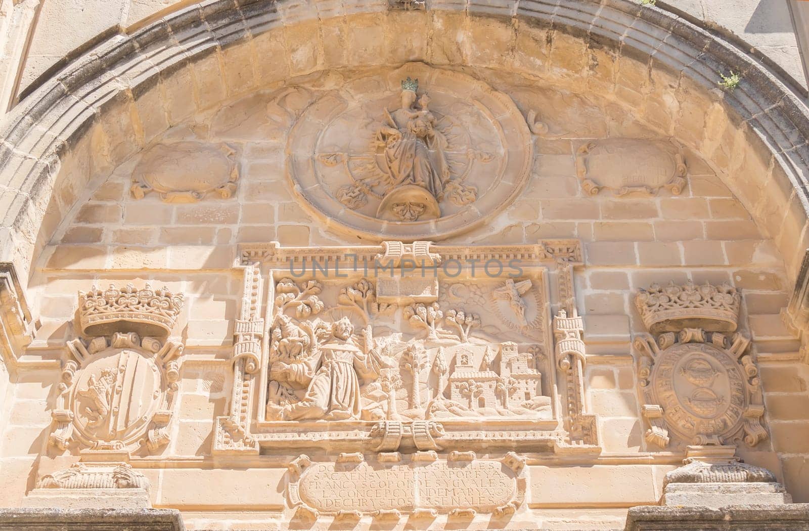 Old San Francisco Convent facade details, actually auditorium, Baeza, Spain