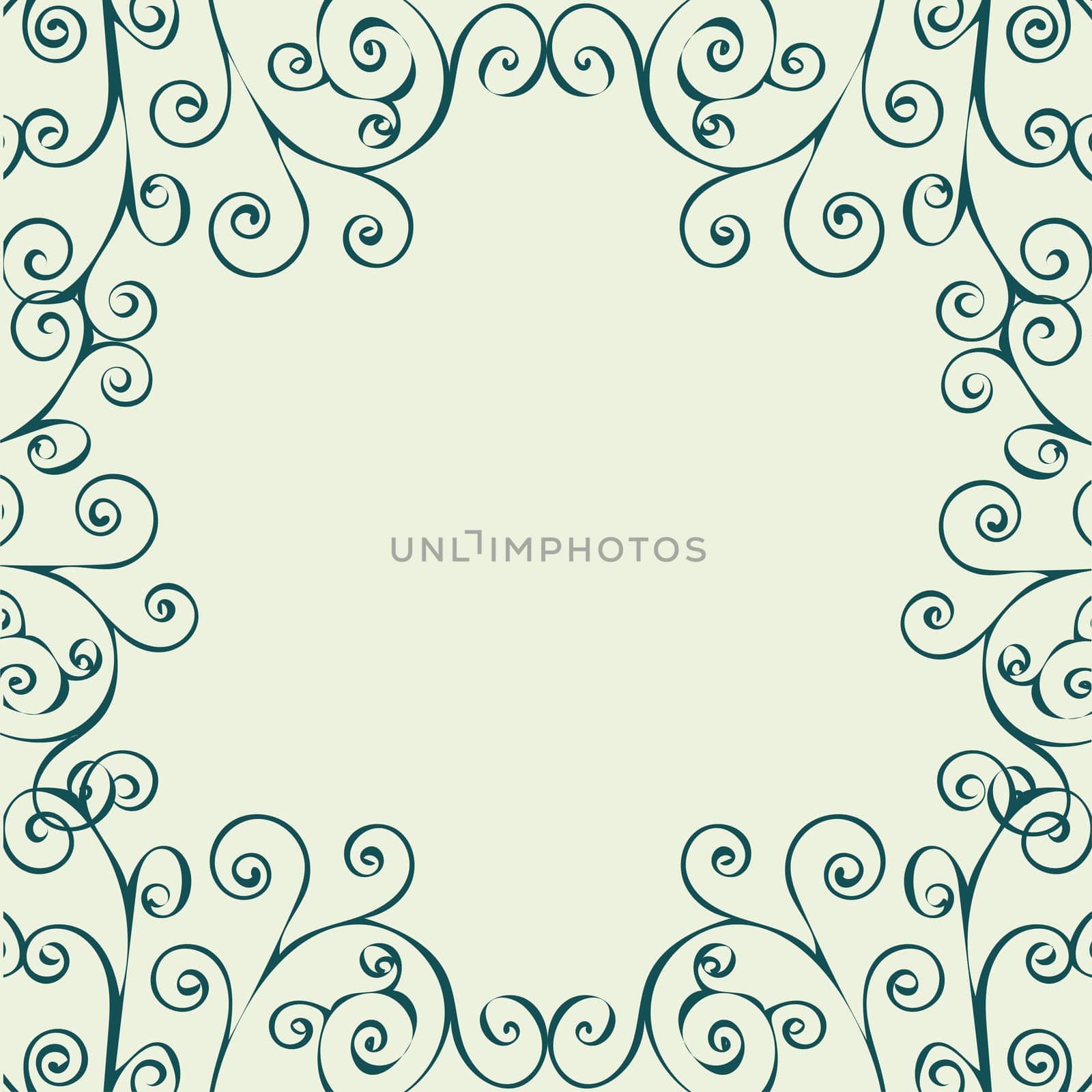 Vintage postcard place for a label. Ethnic pattern vector background.