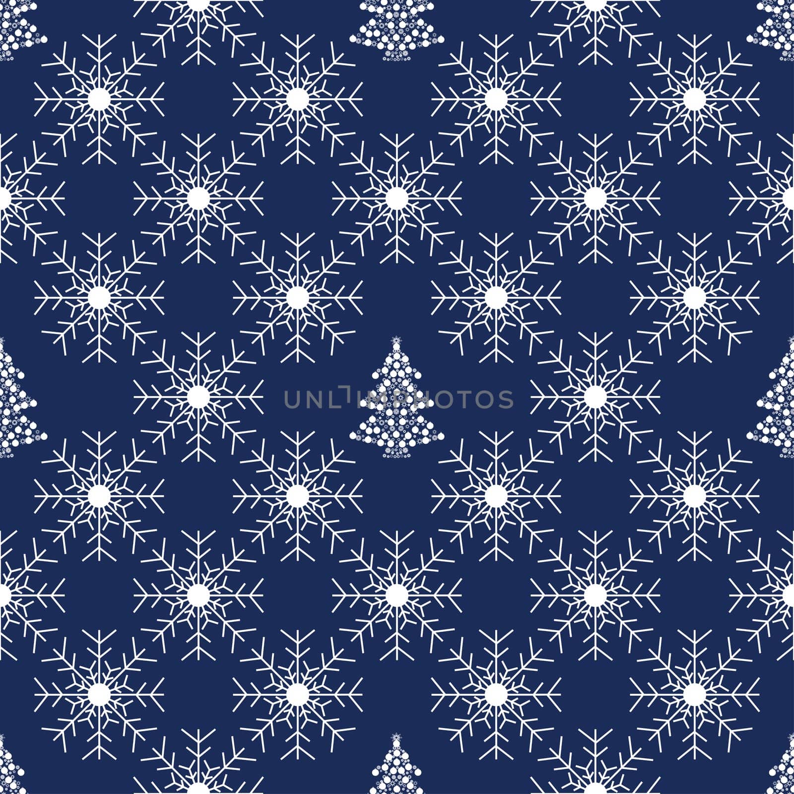 Christmas snowflakes seamless background. New year pattern vector illustration.