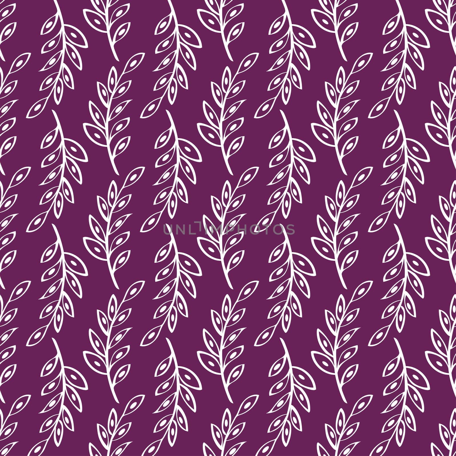 Vector sprig Seamless pattern background. Abstract illustration hand drawn.
