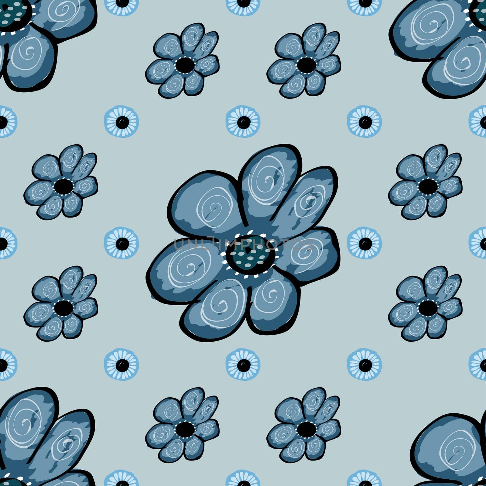 Abstract flower seamless pattern background. Vector texture Floral seamless backgrounds.
