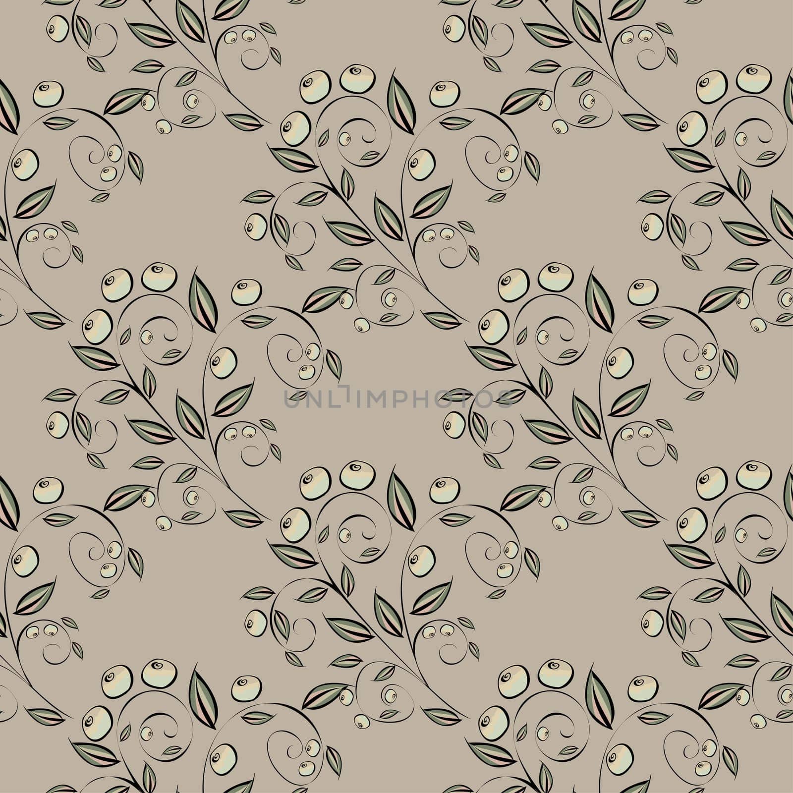 Abstract Berries seamless pattern. Vector illustration background.