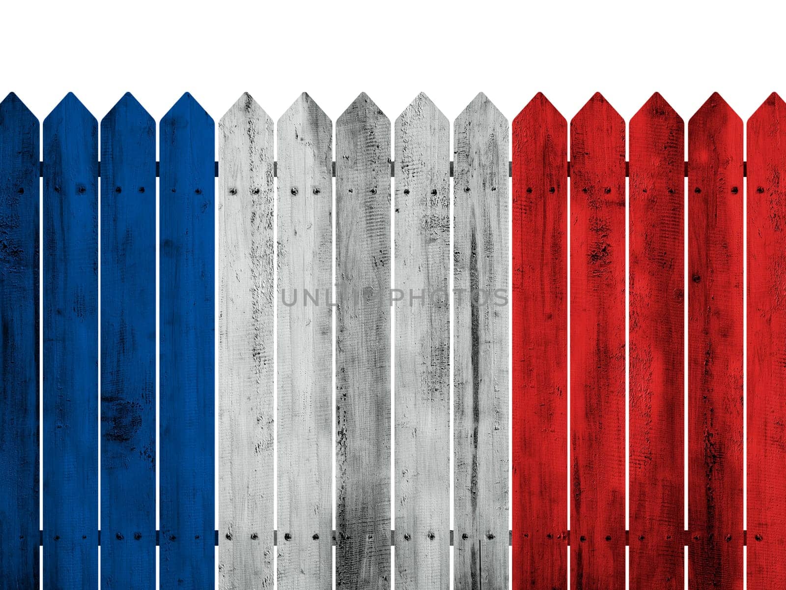 France flag on old wood texture background