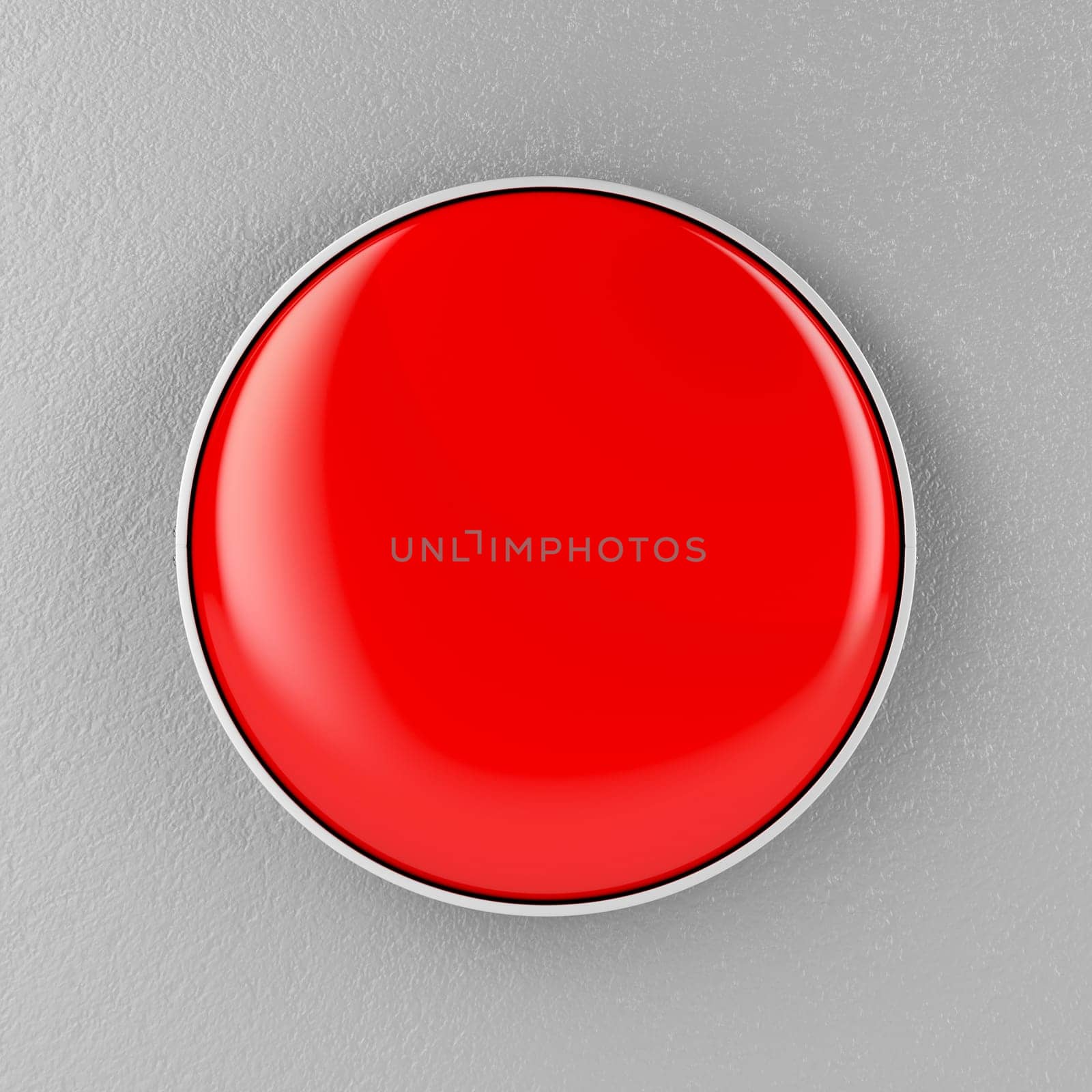 Red round signboard on the wall