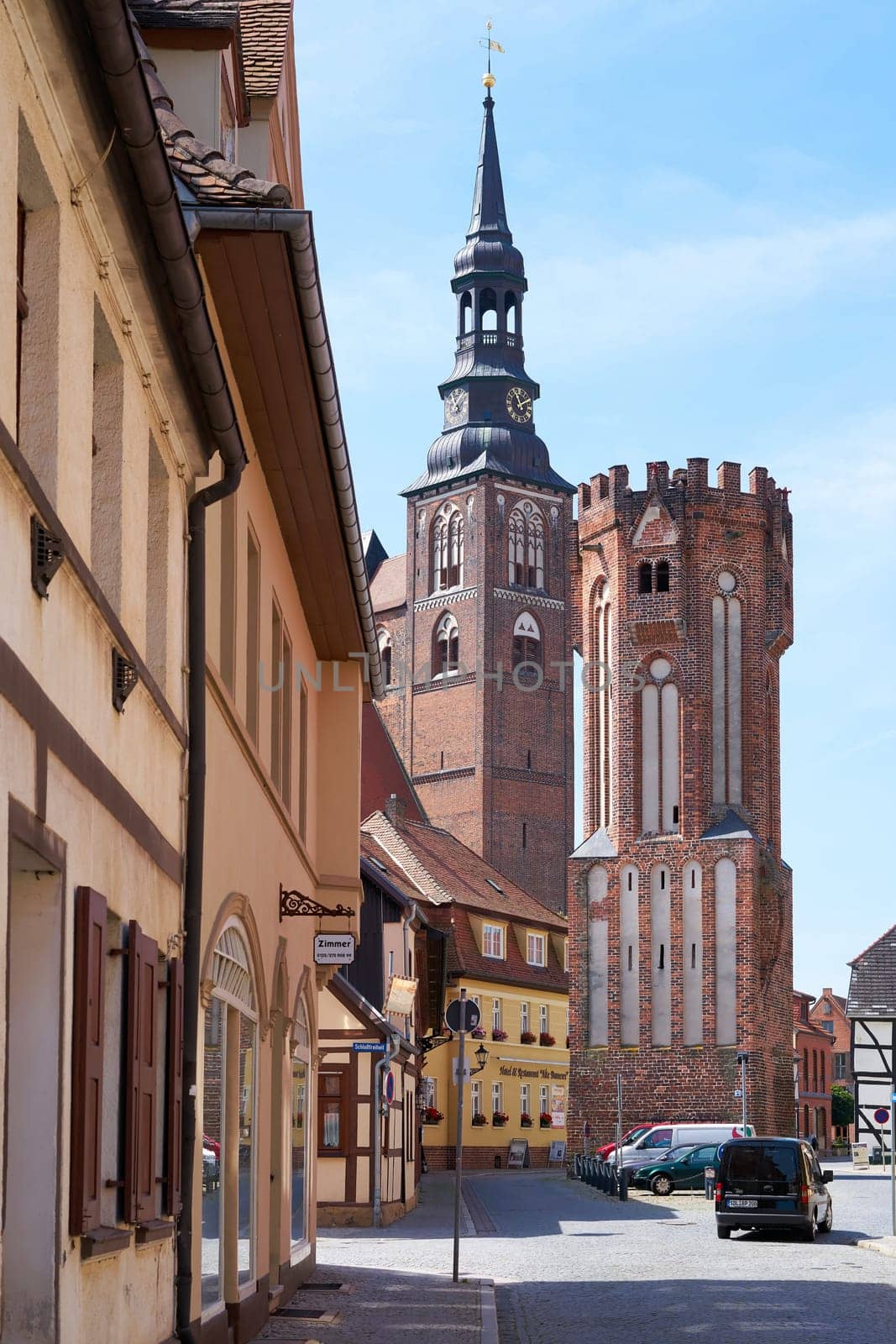 The Owl Tower and St. Stephen in the old town of Tangermünde