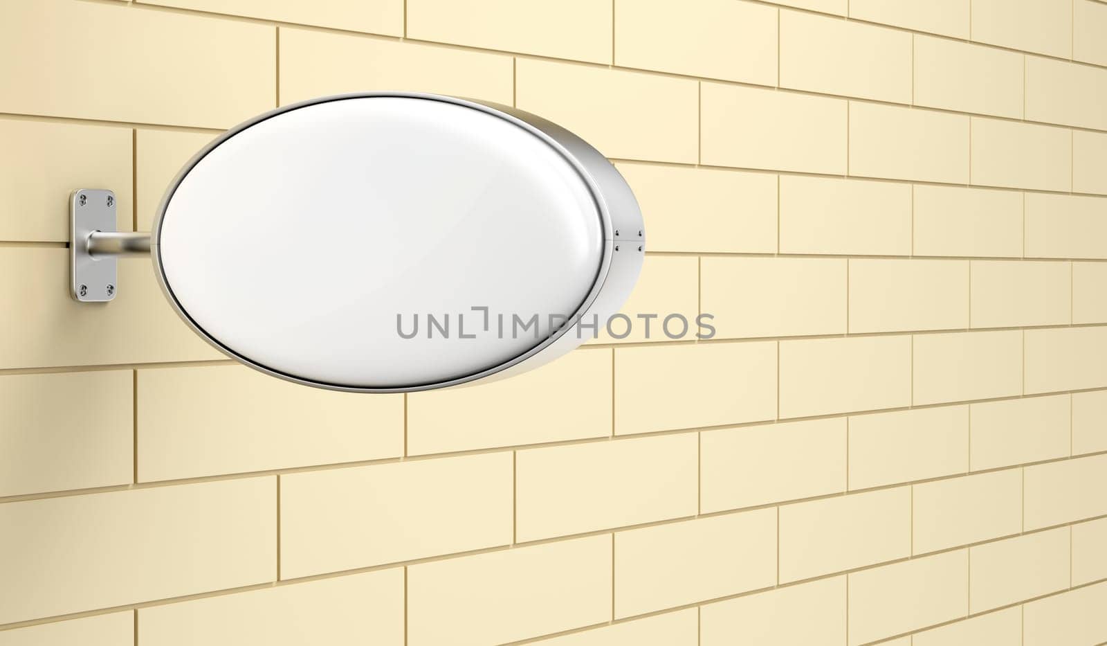 Oval signboard on the wall